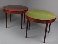 Matched Pair of George III Inlaid Mahogany Demi Lune Tables (19 of 19) Matched Pair of George III Inlaid Mahogany Demi Lune Tables (19 of 19)