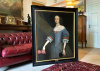 Huge Period Antique 3/4 Length Oil Portrait Painting of 17th Century Lady (2 of 13) Huge Period Antique 3/4 Length Oil Portrait Painting of 17th Century Lady (2 of 13)