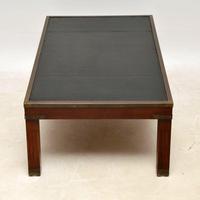 Antique Mahogany & Leather Campaign Style Coffee Table (6 of 9) Antique Mahogany & Leather Campaign Style Coffee Table (6 of 9)