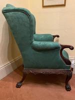 George II Style Solid Mahogany Ornately Carved Wing Armchair (5 of 10) George II Style Solid Mahogany Ornately Carved Wing Armchair (5 of 10)