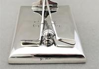 Superb Silver Golfing Interest Desk Clip / Paperweight (6 of 6) Superb Silver Golfing Interest Desk Clip / Paperweight (6 of 6)