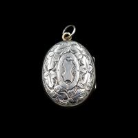Antique Blue Enamel & Pearl Cross Laurel 9ct Gold Oval Locket Pendant (6 of 9) Antique Blue Enamel & Pearl Cross Laurel 9ct Gold Oval Locket Pendant (6 of 9)