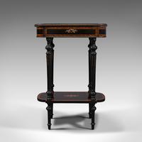 Antique Napoleon III Side Table, French, Etagere, Burr Walnut, Sewing c.1870 (3 of 12) Antique Napoleon III Side Table, French, Etagere, Burr Walnut, Sewing c.1870 (3 of 12)