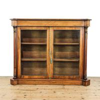 Antique Victorian Walnut Glazed Cabinet