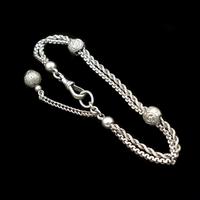 Antique Victorian Sterling Silver Albertina Albert Watch Chain Bracelet with Chased Balls (9 of 9) Antique Victorian Sterling Silver Albertina Albert Watch Chain Bracelet with Chased Balls (9 of 9)