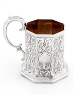 Early Victorian Octagonal Silver Christening Mug (2 of 6) Early Victorian Octagonal Silver Christening Mug (2 of 6)