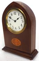Solid Mahogany Lancet Cased Timepiece Clock with Satinwood Inlaid Decoration (9 of 9) Solid Mahogany Lancet Cased Timepiece Clock with Satinwood Inlaid Decoration (9 of 9)