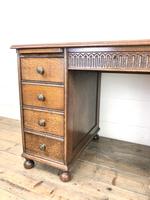 Early 20th Century Oak Kneehole Desk (6 of 14) Early 20th Century Oak Kneehole Desk (6 of 14)