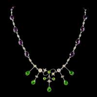 Antique Suffragette Paste Riviere Necklace Silver c.1910 (2 of 5) Antique Suffragette Paste Riviere Necklace Silver c.1910 (2 of 5)