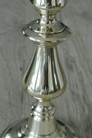 Pair of Victorian Brass Candlesticks c.1830-1860 Round Base Through Pushers 9.6" (5 of 6) Pair of Victorian Brass Candlesticks c.1830-1860 Round Base Through Pushers 9.6" (5 of 6)