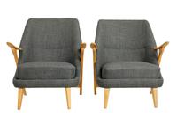 Pair of Mid 20th Century Armchairs by Svante Skogh For Seffle Mobelfabrik