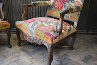 Pair of French Regence Carved Walnut Library Fauteuils (6 of 9) Pair of French Regence Carved Walnut Library Fauteuils (6 of 9)