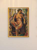 Seated Female Nude Oil on Board by Dino Mazzzoli 1988 (2 of 5) Seated Female Nude Oil on Board by Dino Mazzzoli 1988 (2 of 5)