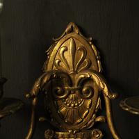 French Gilded Brass Twin Arm Antique Wall Lights (3 of 10) French Gilded Brass Twin Arm Antique Wall Lights (3 of 10)
