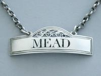 Rare George III Silver Wine Label 'Mead' (5 of 9) Rare George III Silver Wine Label 'Mead' (5 of 9)