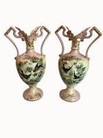 Large Pair of Antique Victorian Hand Painted & Gilded Vases (2 of 13) Large Pair of Antique Victorian Hand Painted & Gilded Vases (2 of 13)