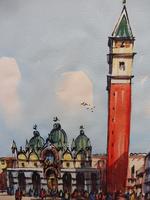 Set of 4 Watercolours Venice by Sirrol listed artist Aka Antonio Sirolli 1950s (3 of 10) Set of 4 Watercolours Venice by Sirrol listed artist Aka Antonio Sirolli 1950s (3 of 10)