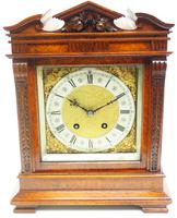 Wow! Superb Antique German Burr Walnut 8-Day Mantel Clock Striking Bracket Clock by Lenzkirch (2 of 10) Wow! Superb Antique German Burr Walnut 8-Day Mantel Clock Striking Bracket Clock by Lenzkirch (2 of 10)