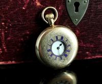Antique Half Hunter Pocket Watch, Gold Plated, Waltham (6 of 11) Antique Half Hunter Pocket Watch, Gold Plated, Waltham (6 of 11)