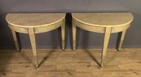 Pair of Swedish Gustavian Style Painted Marble Top Console Tables (12 of 12) Pair of Swedish Gustavian Style Painted Marble Top Console Tables (12 of 12)