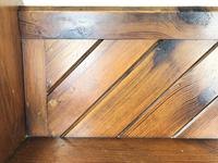 Antique Pitch Pine Church Pew with Enamel Number 28 (9 of 12) Antique Pitch Pine Church Pew with Enamel Number 28 (9 of 12)