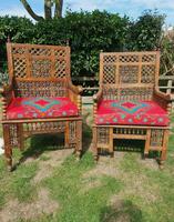 Pair of Moorish Middle Eastern Ottoman Islamic Throne Chairs - Liberty's of London / Liberty & Co (6 of 6) Pair of Moorish Middle Eastern Ottoman Islamic Throne Chairs - Liberty's of London / Liberty & Co (6 of 6)