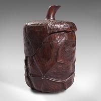 Small Antique Lidded Pot, Oriental, Chinese Elm, Carved Treen, Victorian, C.1900 (10 of 12) Small Antique Lidded Pot, Oriental, Chinese Elm, Carved Treen, Victorian, C.1900 (10 of 12)