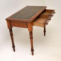 Antique Victorian Walnut Leather Top Writing Table / Desk (7 of 10) Antique Victorian Walnut Leather Top Writing Table / Desk (7 of 10)