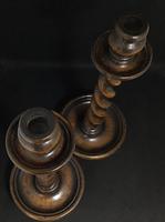 Pair of Victorian Oak Barley Twist Candlesticks (4 of 4) Pair of Victorian Oak Barley Twist Candlesticks (4 of 4)