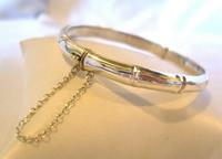 Vintage Sterling Silver Bamboo Bangle Ornate Silver Bracelet 7 1/4" Length (2 of 12) Vintage Sterling Silver Bamboo Bangle Ornate Silver Bracelet 7 1/4" Length (2 of 12)