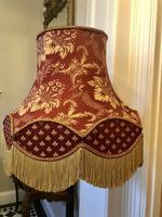 Antique Chinoiserie Black Lacquered, Hand Painted Floor Lamp with Shade (8 of 10) Antique Chinoiserie Black Lacquered, Hand Painted Floor Lamp with Shade (8 of 10)