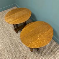 Unusual Pair of Edwardian Oak Drop Leaf Antique Sofa Tables (4 of 7) Unusual Pair of Edwardian Oak Drop Leaf Antique Sofa Tables (4 of 7)