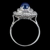 Art Deco Sapphire Diamond Cluster Ring 18ct Gold 1.50ct Sapphire 1.69ct Diamond c.1930 (5 of 7) Art Deco Sapphire Diamond Cluster Ring 18ct Gold 1.50ct Sapphire 1.69ct Diamond c.1930 (5 of 7)