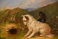 Oil Painting by J Langlois "Rabbiting" (3 of 5) Oil Painting by J Langlois "Rabbiting" (3 of 5)