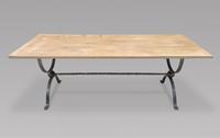 Oak Bleached Top Table on Steel Frame with Eight Matching Chairs (2 of 8) Oak Bleached Top Table on Steel Frame with Eight Matching Chairs (2 of 8)