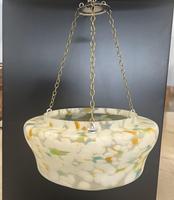 Art Deco Plafonnier Frosted Glass Lamp Shade, Nicknamed “The Fly Catcher”