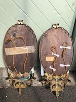Pair of English Gilt Bronze Mirrored Wall Lights (8 of 8) Pair of English Gilt Bronze Mirrored Wall Lights (8 of 8)
