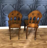 Pair of Victorian Gothic Style Hall Chairs (3 of 13) Pair of Victorian Gothic Style Hall Chairs (3 of 13)