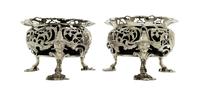 Pair of Antique Victorian Sterling Silver 'Oriental Heads' Salts 1840 (10 of 10) Pair of Antique Victorian Sterling Silver 'Oriental Heads' Salts 1840 (10 of 10)