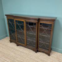 Edwardian Walnut Break Fronted Antique Bookcase (3 of 7) Edwardian Walnut Break Fronted Antique Bookcase (3 of 7)