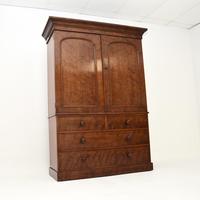 Antique Victorian Satin Birch Linen Press by H. Mawer & Stephenson Ltd (1 of 9)