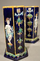 Very Rare Pair of Late 19th Century Majolica Stick Stands (4 of 5) Very Rare Pair of Late 19th Century Majolica Stick Stands (4 of 5)