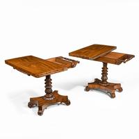Companion Pair of William IV Flame Mahogany Card Tables (2 of 13) Companion Pair of William IV Flame Mahogany Card Tables (2 of 13)