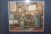 Antique Original Watercolour - Twin Interior Scenes - Mary Sophia Godlee 1860-1932 (3 of 5) Antique Original Watercolour - Twin Interior Scenes - Mary Sophia Godlee 1860-1932 (3 of 5)