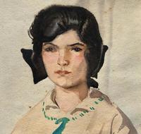 Original Antique Watercolour Portrait Painting of a Girl Guide c.1919 (5 of 9) Original Antique Watercolour Portrait Painting of a Girl Guide c.1919 (5 of 9)