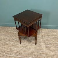 Sheraton Design Edwardian Mahogany Antique Revolving Bookcase (3 of 6) Sheraton Design Edwardian Mahogany Antique Revolving Bookcase (3 of 6)