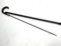 Gentleman’s Walking Stick Sword Stick with Silver Collar