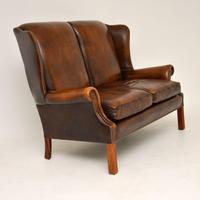 Georgian Style Leather Wing Back Sofa c.1960 (9 of 12) Georgian Style Leather Wing Back Sofa c.1960 (9 of 12)