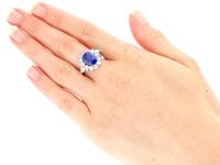 6.83ct Sapphire & 2.84ct Diamond, Platinum Dress Ring - Vintage c.1970 (7 of 8) 6.83ct Sapphire & 2.84ct Diamond, Platinum Dress Ring - Vintage c.1970 (7 of 8)