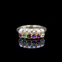 Antique REGARD and Pearl Acrostic Multi Gemstone 9ct Gold Ring Band (6 of 10) Antique REGARD and Pearl Acrostic Multi Gemstone 9ct Gold Ring Band (6 of 10)